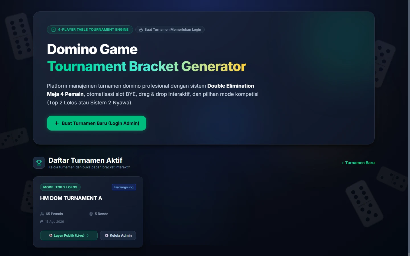 Domino Tournament Bracket Generator